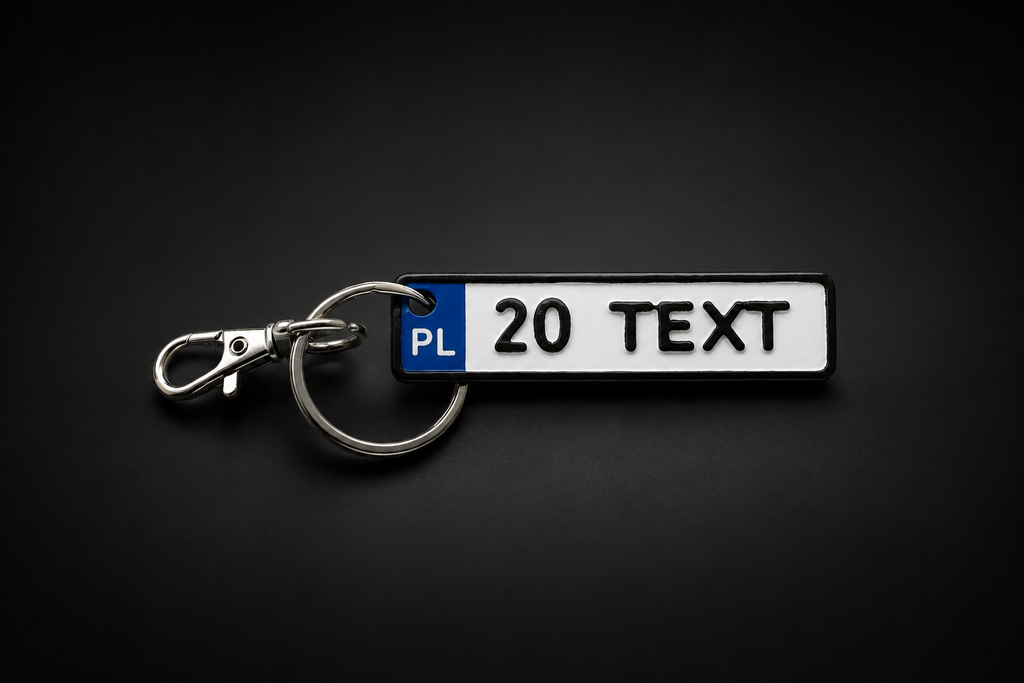 Personalized License Plate Keychain – Custom with Your Text, City & Country Code