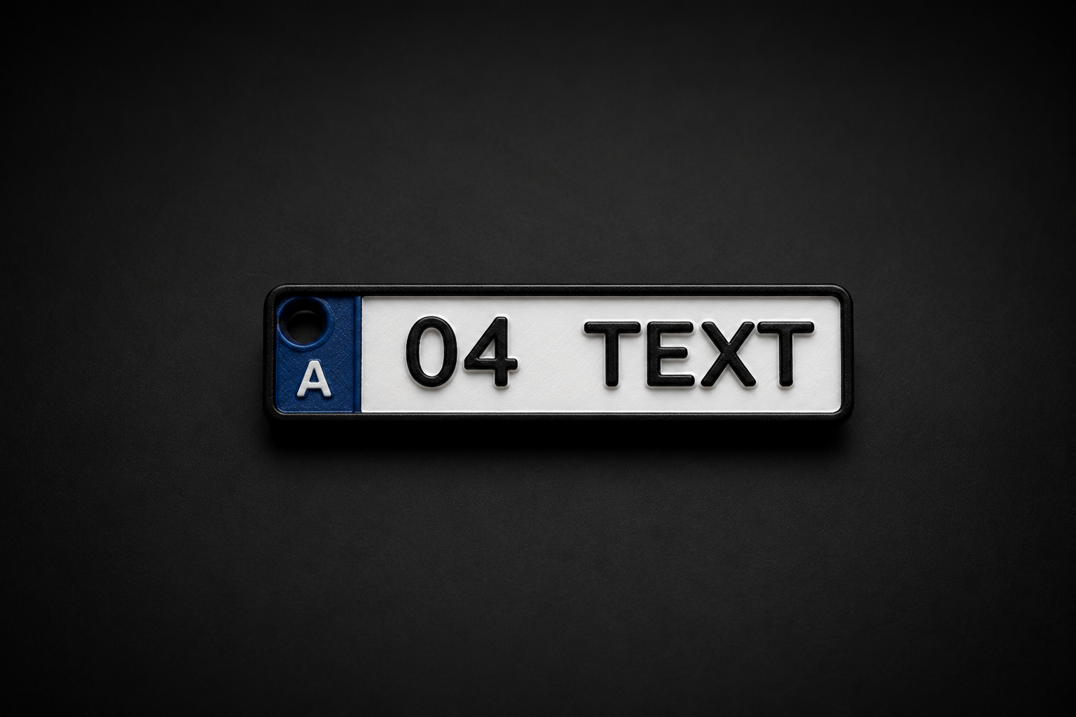 Personalized License Plate Keychain – Custom with Your Text, City & Country Code